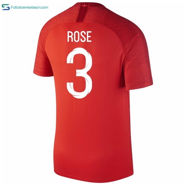 Camiseta Inglaterra 2ª Rose 2018 Rojo